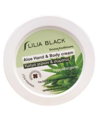 Κρέμα Χεριών & Σώματος Aloe Lilia Black 200 ml